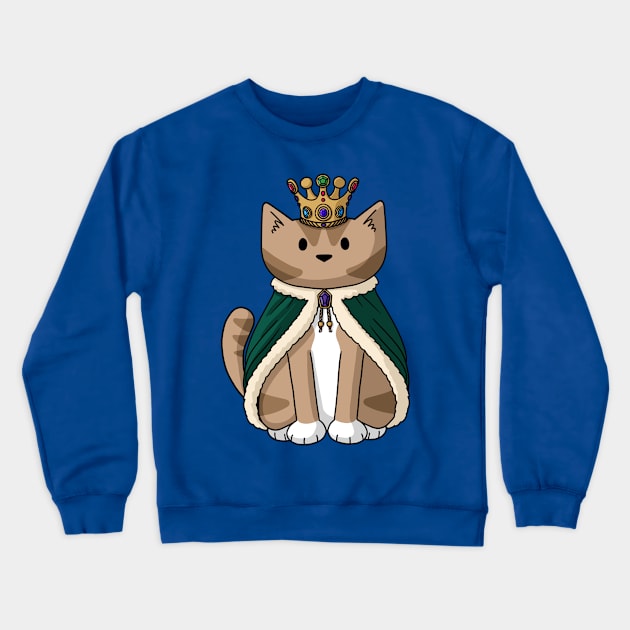 King Cat Crewneck Sweatshirt by Doodlecats 